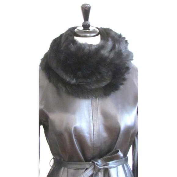 Annabelle by Scbmi Black Long Hair Rabbit Woven Infinity Circle Designer Scarf - Picture 6 of 6